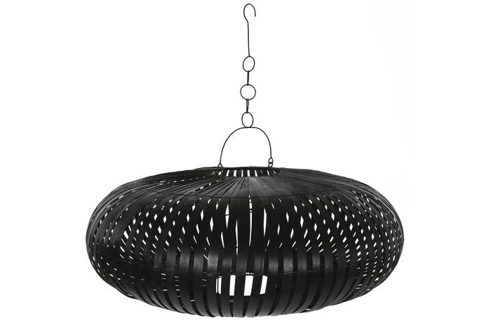 DKD Home Decor Pantalla de Bambú 80x80x30 con Techo Negro