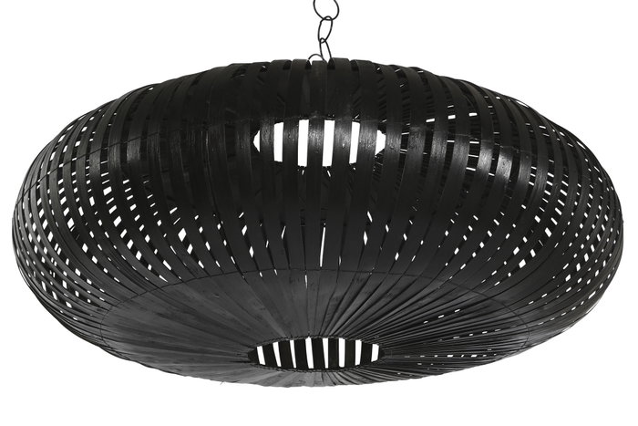 DKD Home Decor Pantalla de Bambú 80x80x30 con Techo Negro