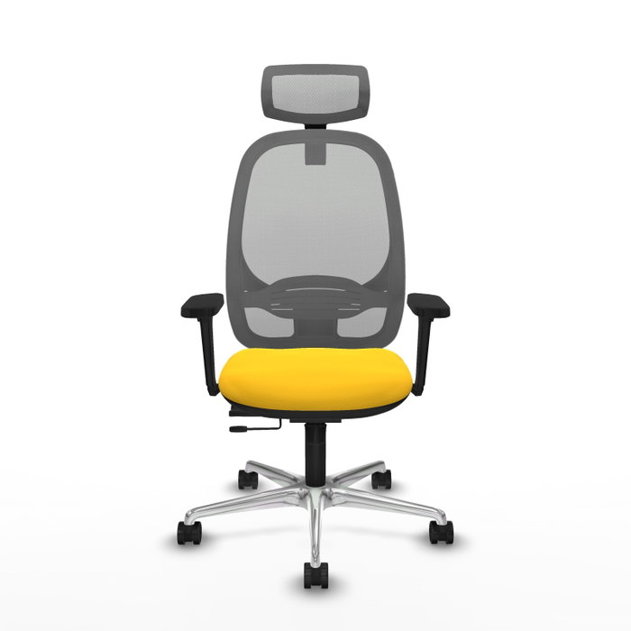 PIQUERAS Y CRESPO Silla de oficina Cilanco con mecanismo Sincro/Traslack, Amarillo y Gris PIQUERAS Y CRESPO Silla de oficina Cilanco con mecanismo Sincro/Traslack, Amarillo y Gris