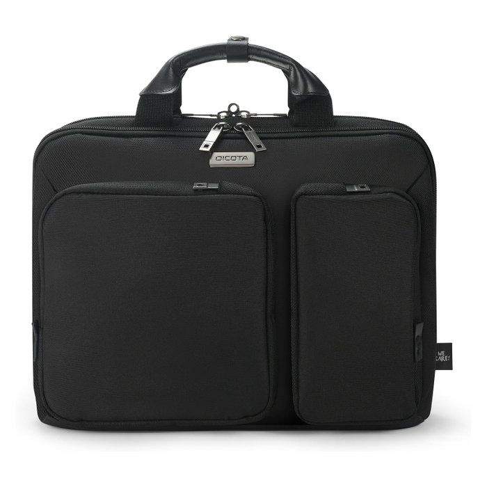 Dicota Slim Case SEVEN D3250601 Maletín para Portátil hasta 14 Pulgadas (35.6 cm) Negro - 2 Compartimentos, Tirante para Hombro, Material PET Reciclado