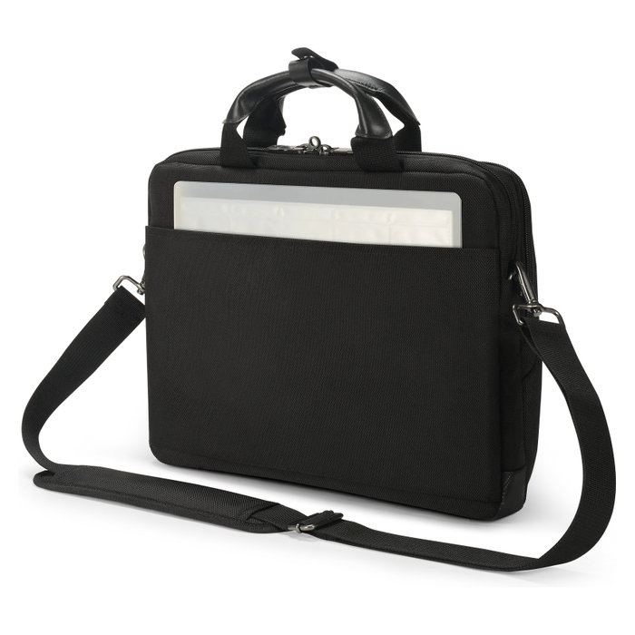 Dicota Slim Case SEVEN D3250601 Maletín para Portátil hasta 14 Pulgadas (35.6 cm) Negro - 2 Compartimentos, Tirante para Hombro, Material PET Reciclado