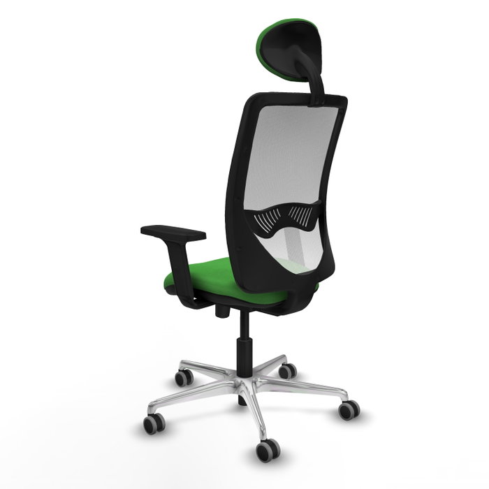 PIQUERAS Y CRESPO Silla de oficina Zulema con mecanismo Sincro/Traslack, Verde y Blanco