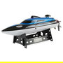 AMEWI Blue Barracuda V2 - Barco RC Eléctrico para Niños a partir de 8 Años, Negro/Azul/Blanco, 355 mm, 1100 mAh, Velocidad 25 kmh, 411 g