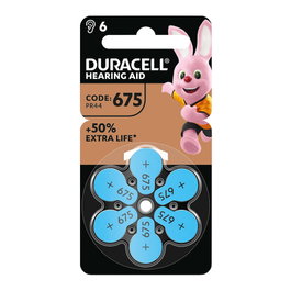 Duracell EasyTab 675 (PR44) Baterías para Audífonos, 6 Unidades