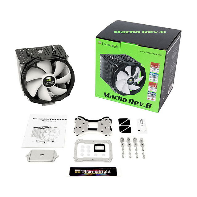 Thermalright Macho Rev.B Enfriador CPU FMx.AM3/4.115x.20xx TDP 280W Plata 1 Ventilador 6 Tubos Disipadores