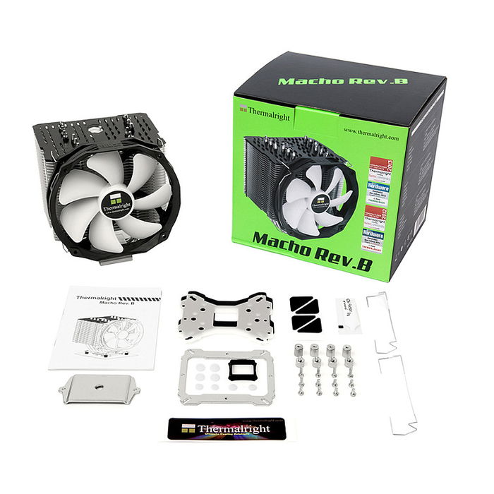 Thermalright Macho Rev.B Enfriador CPU FMx.AM3/4.115x.20xx TDP 280W Plata 1 Ventilador 6 Tubos Disipadores