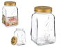 Pasabahce Tarro Homemade 1000 ml Vidrio y Metal Oro Transparente 9.8x17x9.8 cm (Set de 12)