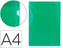 Q-connect Carpeta dossier uñero plástico DIN A4 120 micras Verde Caja 100 Unidades