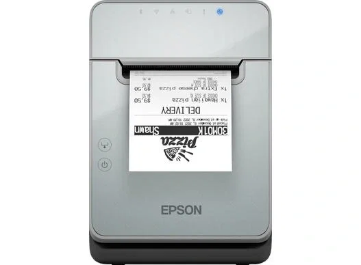 EPSON TM-L100 (103) Impresora de recibos con USB, Ethernet y Serial, Negro/Gris