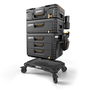 Toughbuilt Base con Ruedas Stacktech para Cajas de Herramientas, 60.7 x 48.0 x 19.3 cm, Capacidad de Carga 113 kg, 4 Ruedas con 2 Frenos, Polímero Alta Resistencia