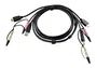 Aten Cable KVM 2L-7D02UH HDMI USB y Audio, 1,8 m, Negro