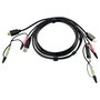 Aten Cable KVM 2L-7D02UH con HDMI, USB y Audio, 1.8m, Negro
