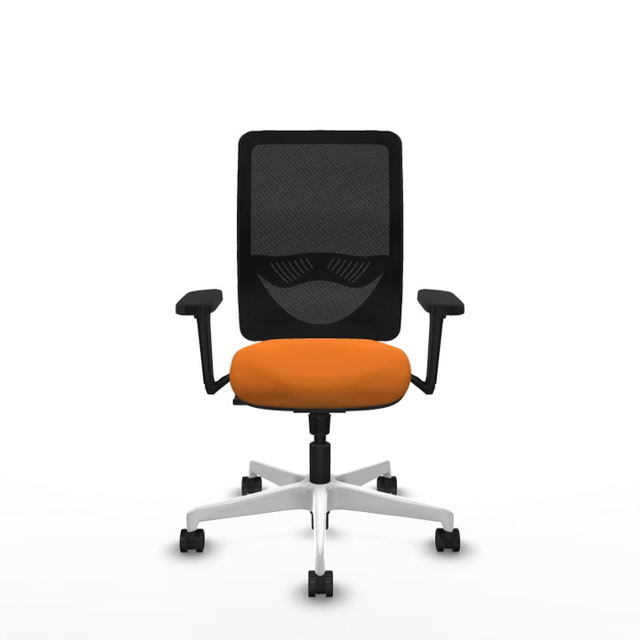 PIQUERAS Y CRESPO Silla de oficina Zulema Naranja y Negro con Mecanismo Sincro