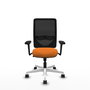 PIQUERAS Y CRESPO Silla de oficina Zulema Naranja y Negro con Mecanismo Sincro