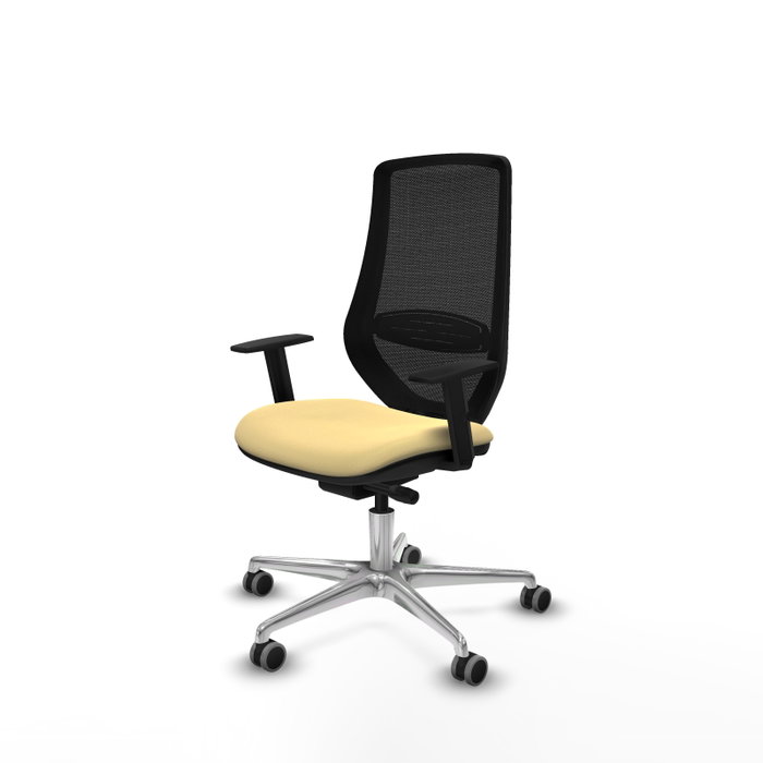 PIQUERAS Y CRESPO Silla de oficina Mardos con mecanismo Sincro/Traslack Crema y Negro PIQUERAS Y CRESPO Silla de oficina Mardos con mecanismo Sincro/Traslack Crema y Negro