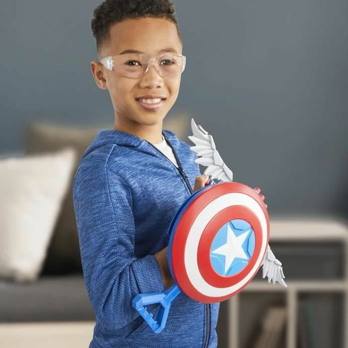 Hasbro Escudo Lanzadardos Capitán América Brave New World con Dardos NERF