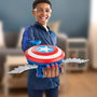 Hasbro F9302 - Escudo Lanzadardos NERF Capitán América Avengers con 3 Dardos, Juguete para Niños +5 Años
