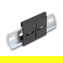 DeLOCK Clip de Montaje de Aluminio 67143 para Riel DIN, Negro, 60 x 47.8 x 7.5 mm