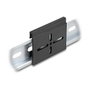 DeLOCK 67143 Clip de montaje de aluminio para riel DIN negro