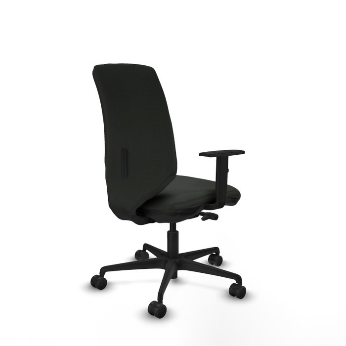 PIQUERAS Y CRESPO Silla Ossa tapizada Bali negro con brazos 1D