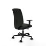 PIQUERAS Y CRESPO Silla Ossa tapizada Bali negro con brazos 1D