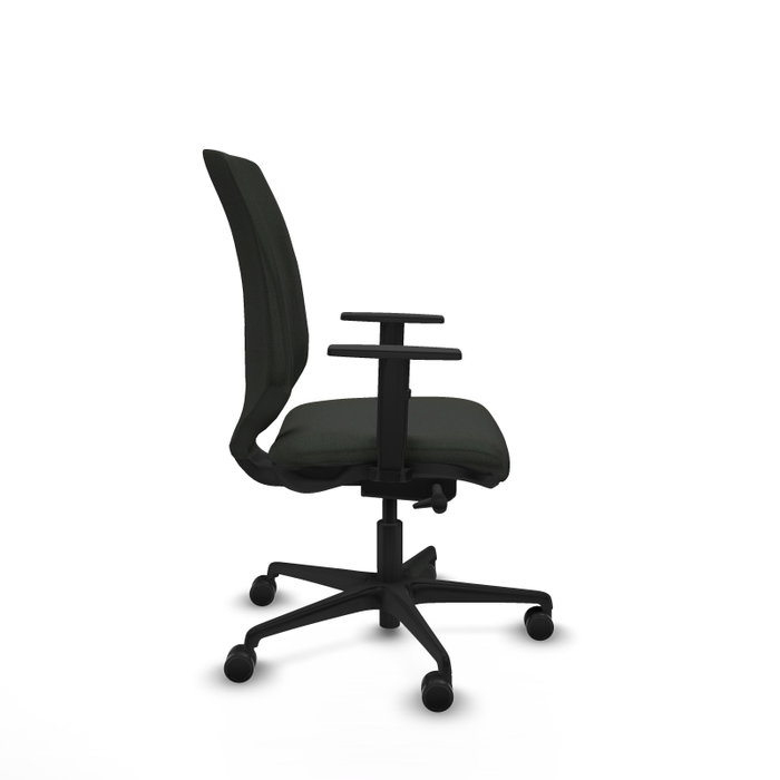 PIQUERAS Y CRESPO Silla Ossa tapizada Bali negro con brazos 1D