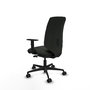 PIQUERAS Y CRESPO Silla Ossa tapizada Bali negro con brazos 1D