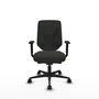 PIQUERAS Y CRESPO Silla Ossa tapizada Bali negro con brazos 1D