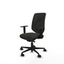 PIQUERAS Y CRESPO Silla Ossa tapizada Bali negro con brazos 1D
