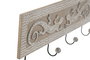 DKD Home Decor Perchero Boho MDF Metal Natural Blanco 4.5 x 16.5 x 47 cm (6 Unidades)