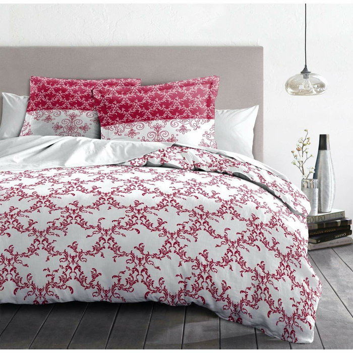 Home Linge Passion Juego nórdico Passion Frise Burdeos 220x240 cm