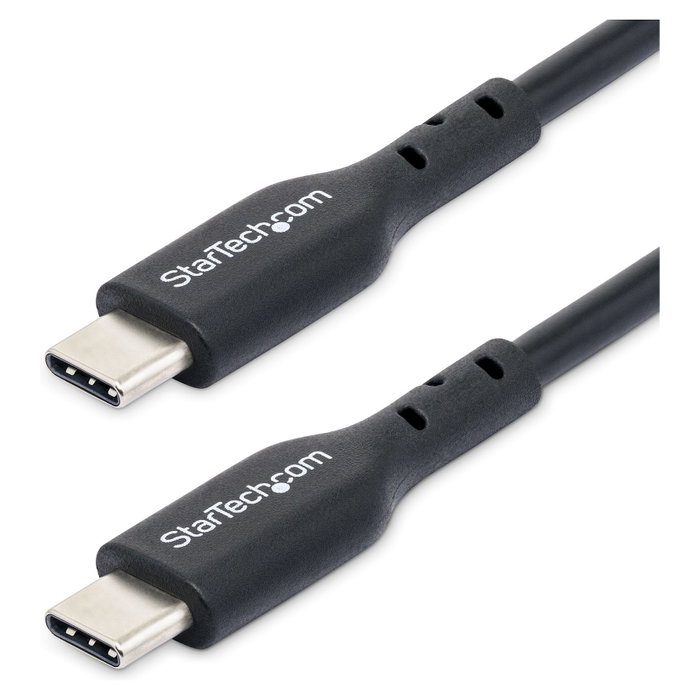 StarTech.com Cable de Carga USB-C a USB-C de 2m, 60W, 3A, USB 2.0, Negro