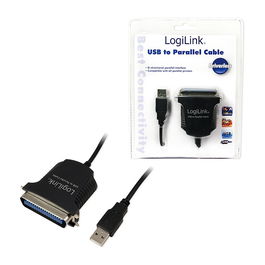 LogiLink Adaptador USB a Centronics 36 (Cable de 1.5 m) - Negro, Referencia AU0003C