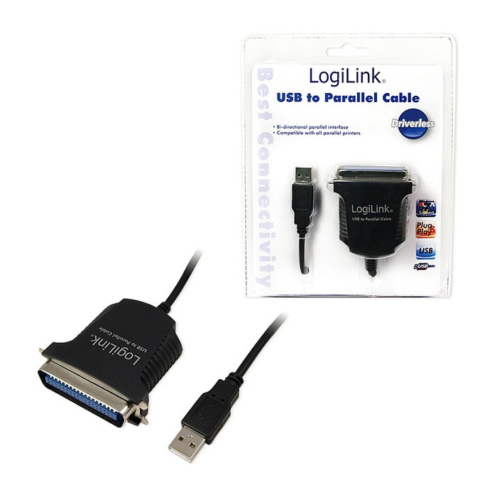 LogiLink AU0003C Cable Paralelo USB A a Centronics 36 Negro 1,5 m LogiLink AU0003C Cable Paralelo USB A a Centronics 36 Negro 1,5 m