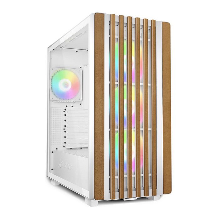 Sharkoon Rebel C70G RGB ATX Caja Gaming Full Tower con Panel de Cristal Templado, Blanco