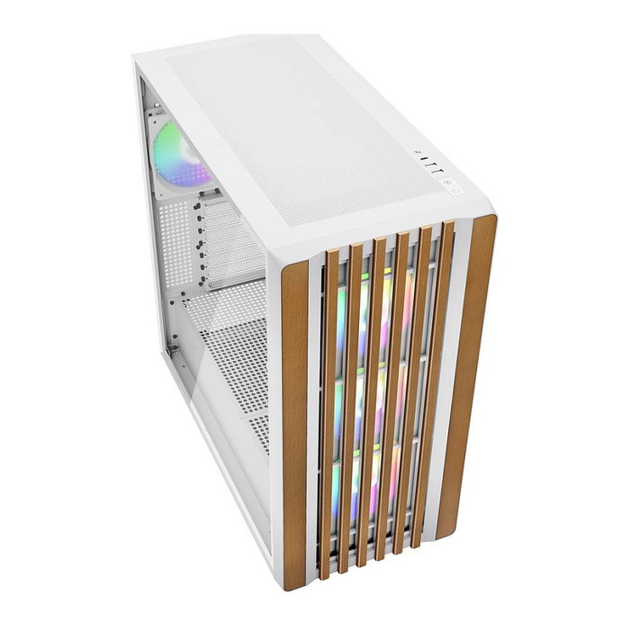 Sharkoon Rebel C70G RGB ATX Caja Gaming Full Tower con Panel de Cristal Templado, Blanco