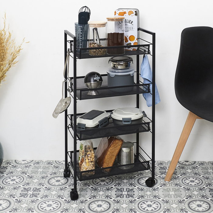 Home Deco Factory Mesa Camarera 4 Baldas Essentiel