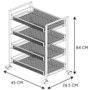 Home Deco Factory Mesa Camarera 4 Baldas Essentiel
