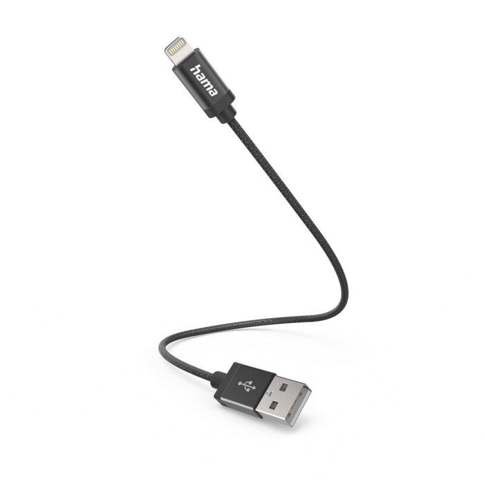 Hama 00201578 Cable Lightning a USB-A para iPhone/iPad - 1m, Negro Hama 00201578 Cable Lightning a USB-A para iPhone/iPad - 1m, Negro