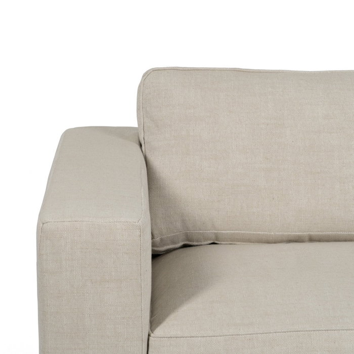 Sofá 3 Plazas Beige Tejido Siena 222 X 95 X 80 cm Sofá 3 Plazas Beige Tejido Siena 222 X 95 X 80 cm