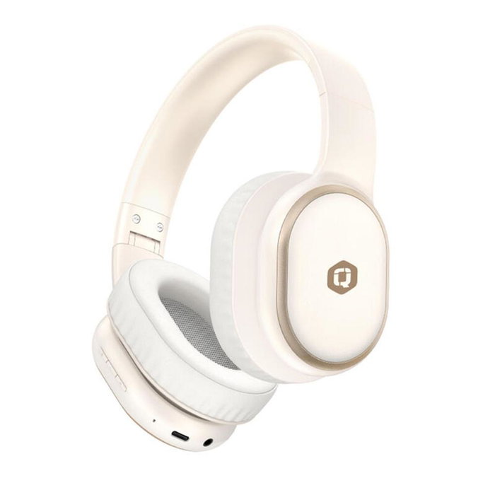 Qcharx Pulse Auriculares Bluetooth 5.3 Diadema Beige - Batería de Larga Duración (Hasta 70h) - Reducción de Ruido - Carga USB-C Qcharx Pulse Auriculares Bluetooth 5.3 Diadema Beige - Batería de Larga Duración (Hasta 70h) - Reducción de Ruido - Carga USB-C