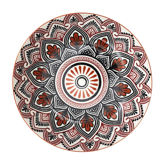 Home Deco Factory Plato Hondo Mandala Naranja 20 cm Home Deco Factory Plato Hondo Mandala Naranja 20 cm