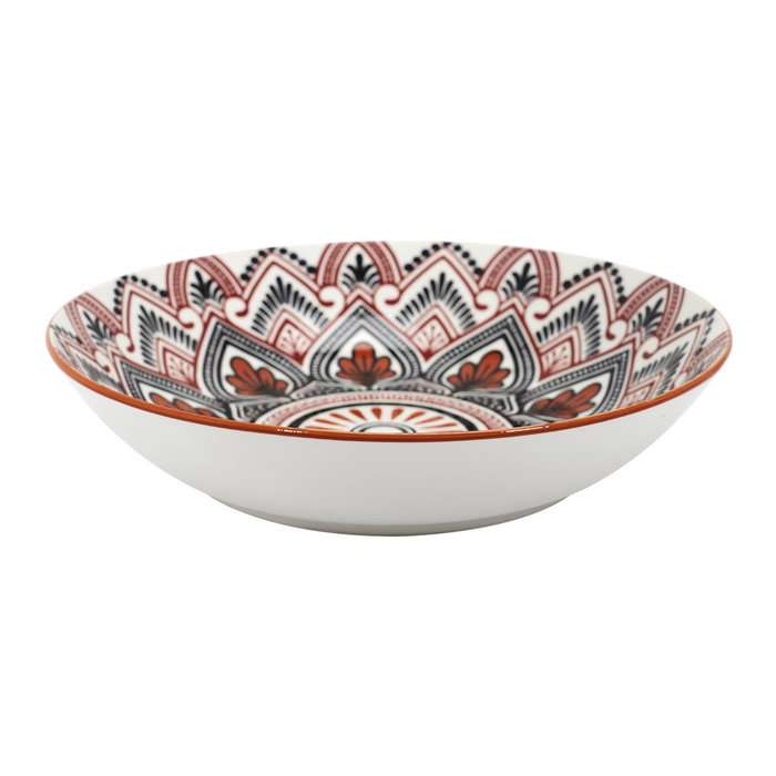 Home Deco Factory Plato Hondo Mandala Naranja 20 cm Home Deco Factory Plato Hondo Mandala Naranja 20 cm