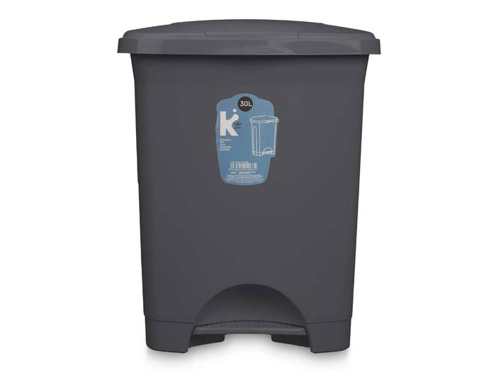 Arte Regal Papelera de Pedal con Pedal de Plástico 30L Antracita 39x47x32 cm (Set de 4)