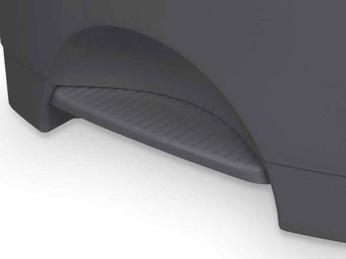 Arte Regal Papelera de Pedal con Pedal de Plástico 30L Antracita 39x47x32 cm (Set de 4)