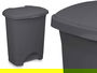 Arte Regal Papelera de Pedal con Pedal de Plástico 30L Antracita 39x47x32 cm (Set de 4)