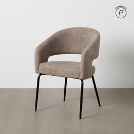 Silla Taupe Tejido-Metal Contract 57 X 56 X 81 cm (Set de 2)