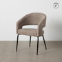 Silla Taupe Tejido-Metal Contract 57 X 56 X 81 cm (Set de 2)