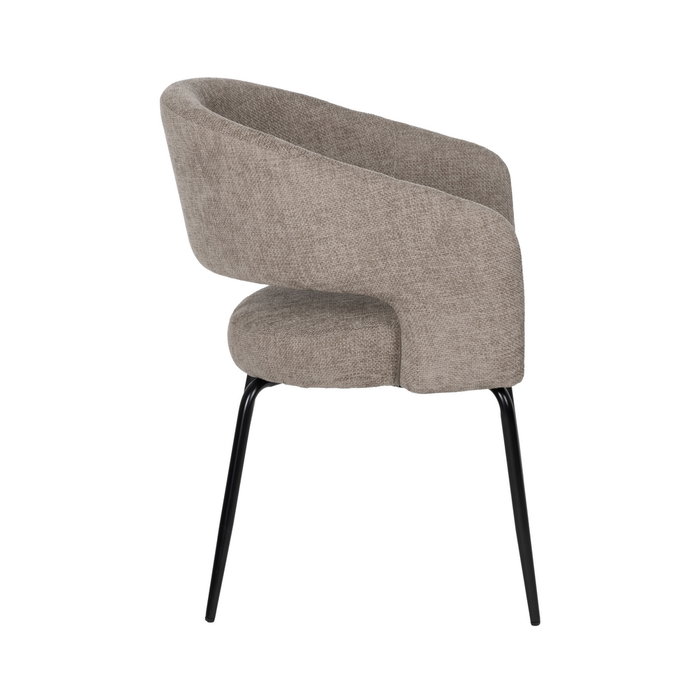 Silla Taupe Tejido-Metal Contract 57 X 56 X 81 cm (Set de 2) Silla Taupe Tejido-Metal Contract 57 X 56 X 81 cm (Set de 2)
