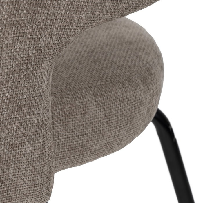 Silla Taupe Tejido-Metal Contract 57 X 56 X 81 cm (Set de 2) Silla Taupe Tejido-Metal Contract 57 X 56 X 81 cm (Set de 2)